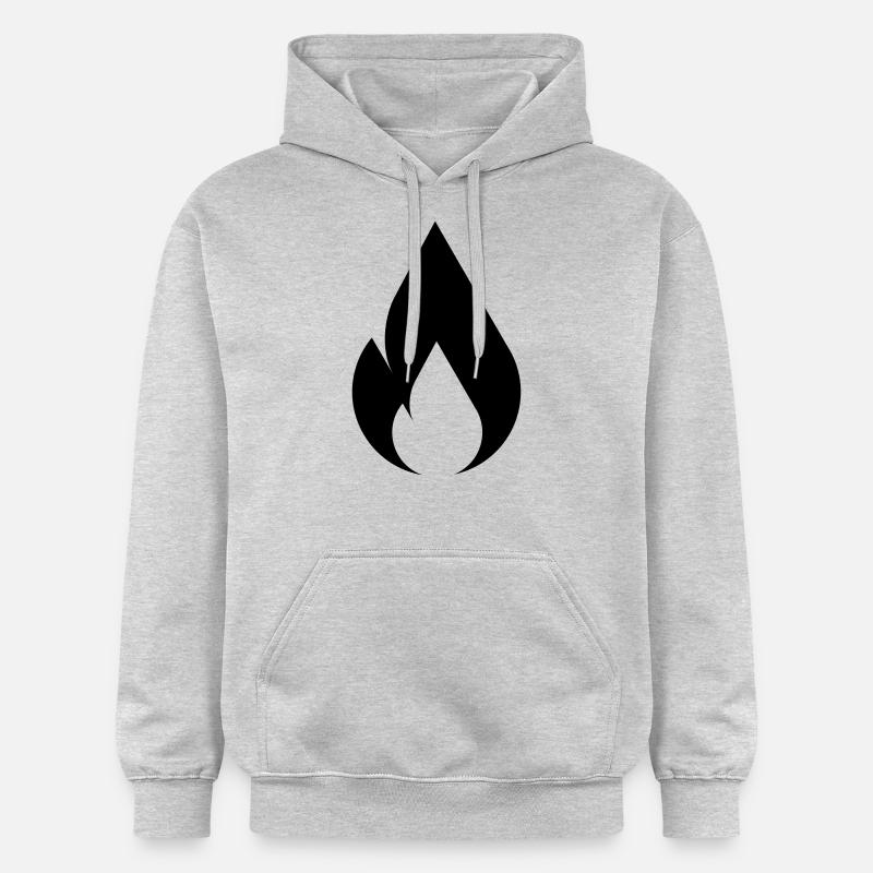 Flamme de feu - Sweat à capuche Softstyle® Gildan Unisexe - gris clair chiné
