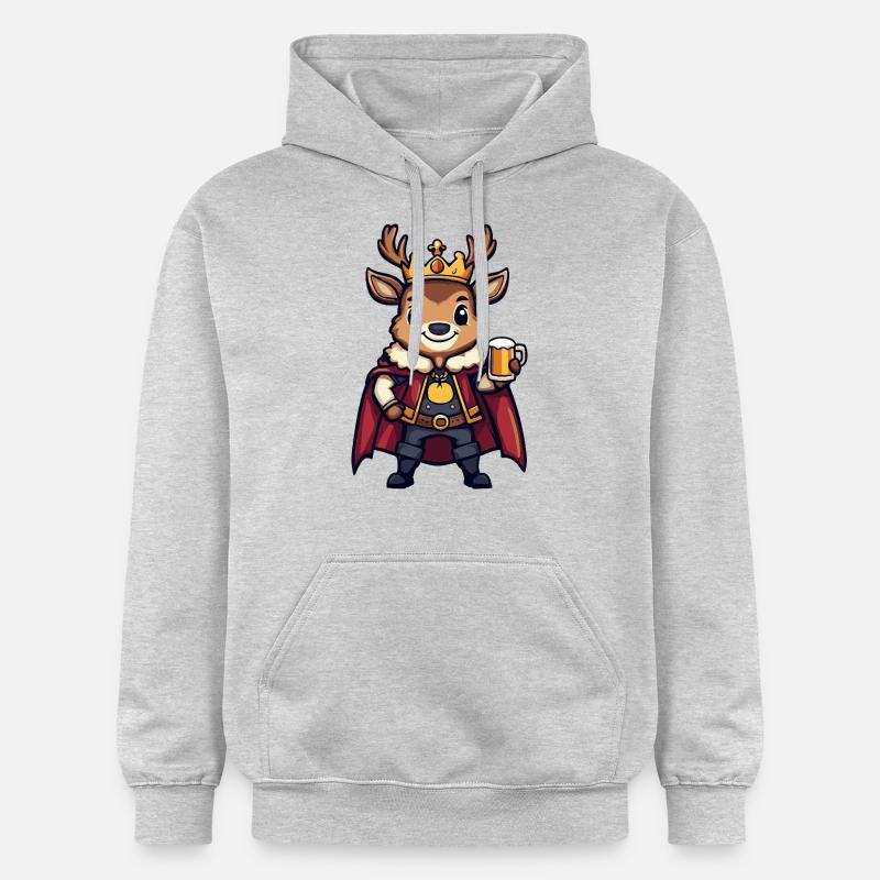 Bière de cerf drôle - Sweat à capuche Softstyle® Gildan Unisexe - gris clair chiné