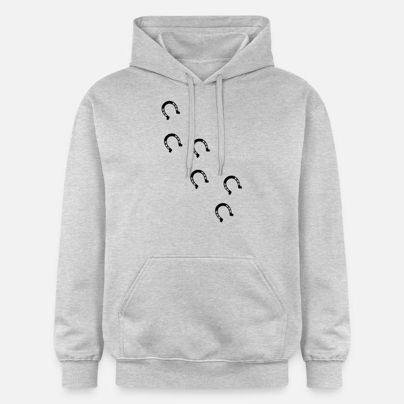bourrin fer à cheval - Sweat à capuche Softstyle® Gildan Unisexe - gris clair chiné