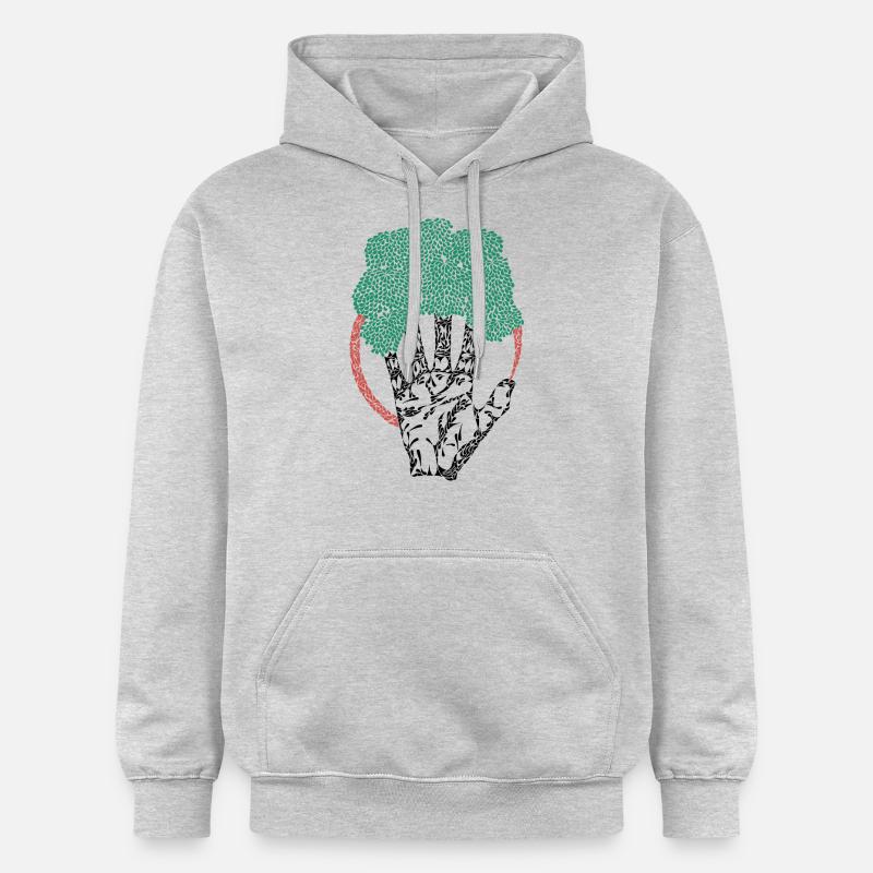Doigts verts - Sweat à capuche Softstyle® Gildan Unisexe - gris clair chiné