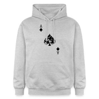 Jeu de cartes - Sweat à capuche Softstyle® Gildan Unisexe - gris clair chiné - Devant - Liana (172cm) & Jaron (178cm)