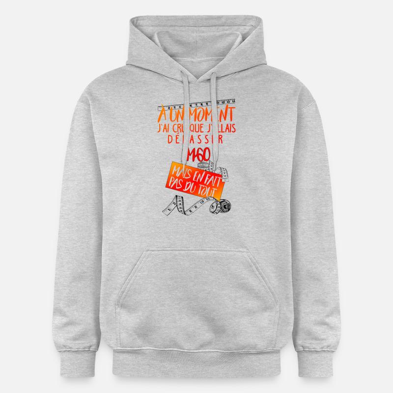 1m60 - Sweat à capuche Softstyle® Gildan Unisexe - gris clair chiné