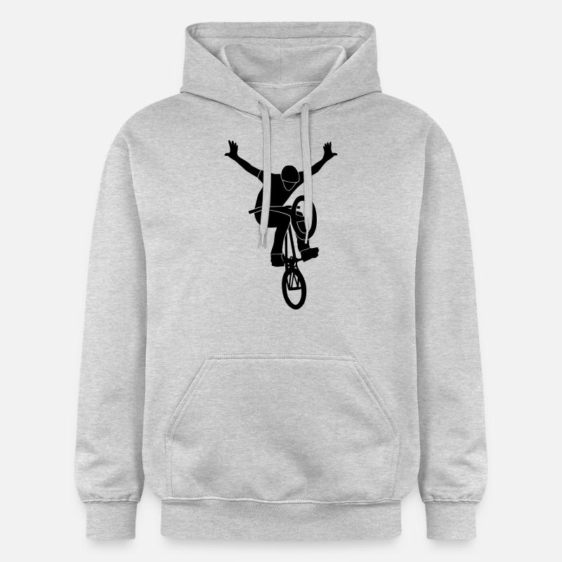 bmx nohand - Sweat à capuche Softstyle® Gildan Unisexe - gris clair chiné