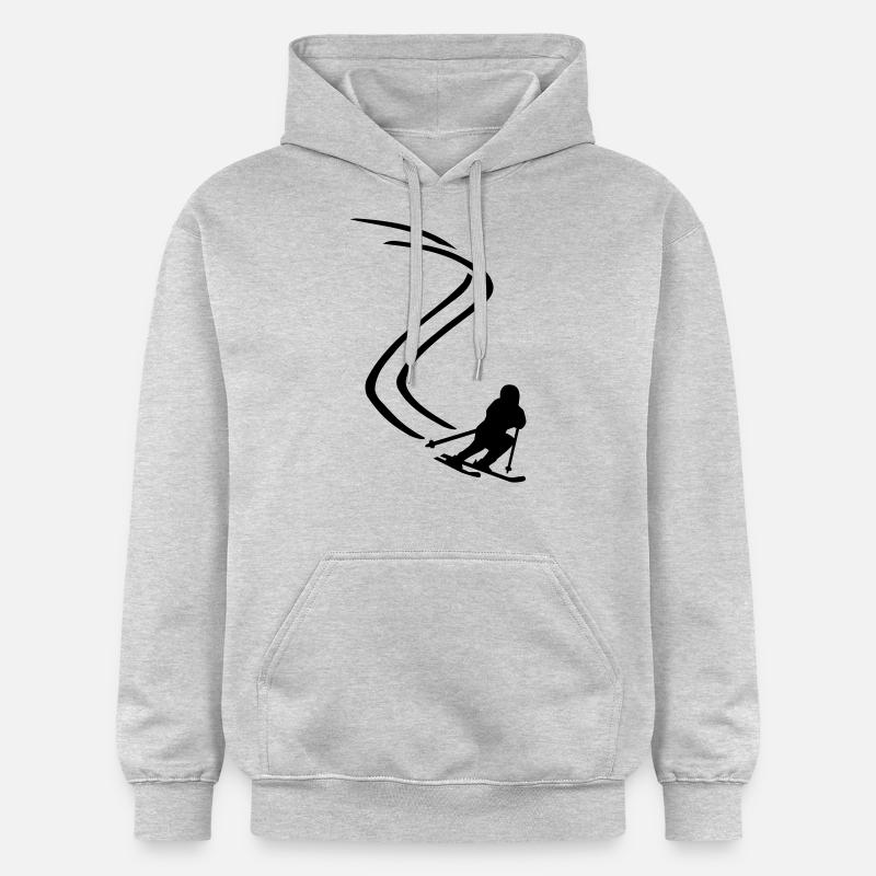 Ski - Sweat à capuche Softstyle® Gildan Unisexe - gris clair chiné