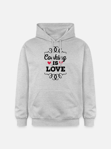 Cooking is Love - Gildan Unisex Softstyle® Midweight Hoodie - Hellgrau meliert