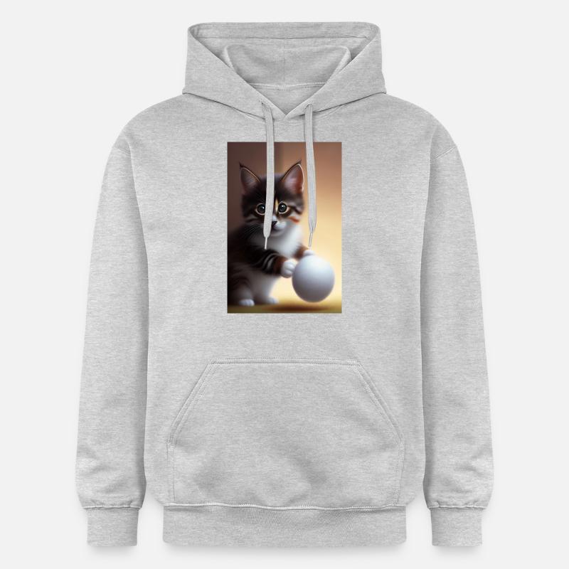 Bébé chat - Sweat à capuche Softstyle® Gildan Unisexe - gris clair chiné