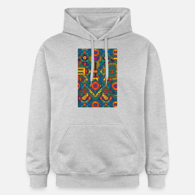 Modèle rétro - Sweat à capuche Softstyle® Gildan Unisexe - gris clair chiné