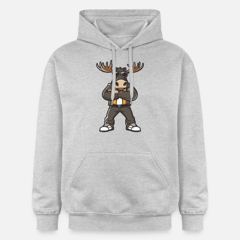 Bande dessinée Moose - Sweat à capuche Softstyle® Gildan Unisexe - gris clair chiné