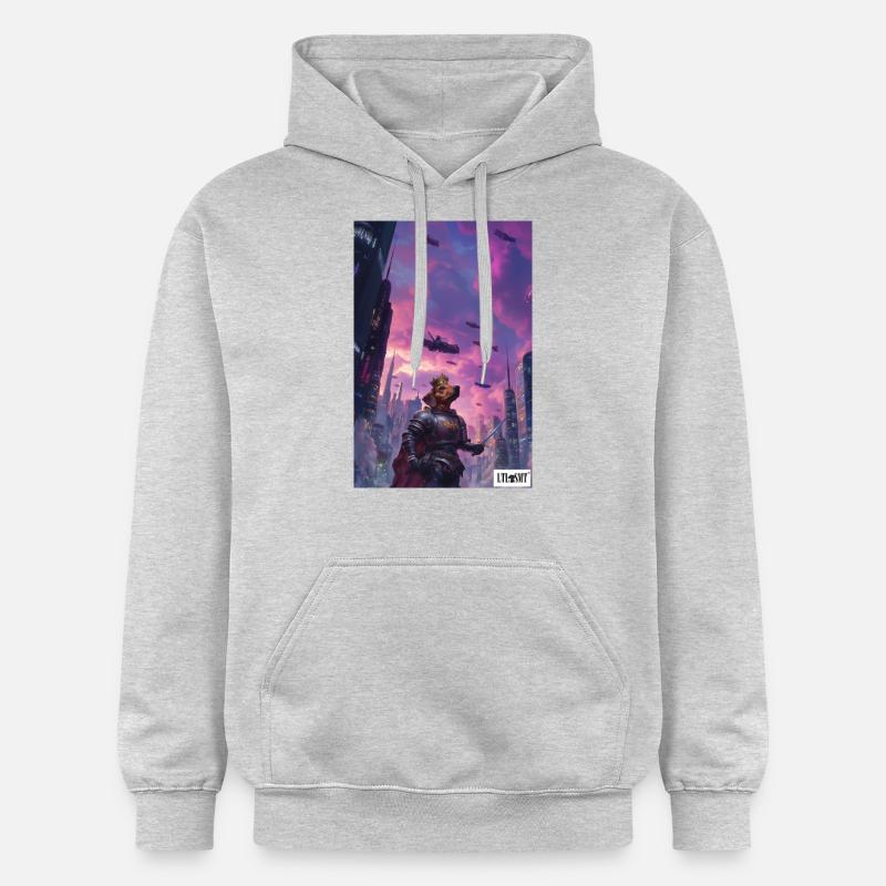 Chevalier teckel - Sweat à capuche Softstyle® Gildan Unisexe - gris clair chiné