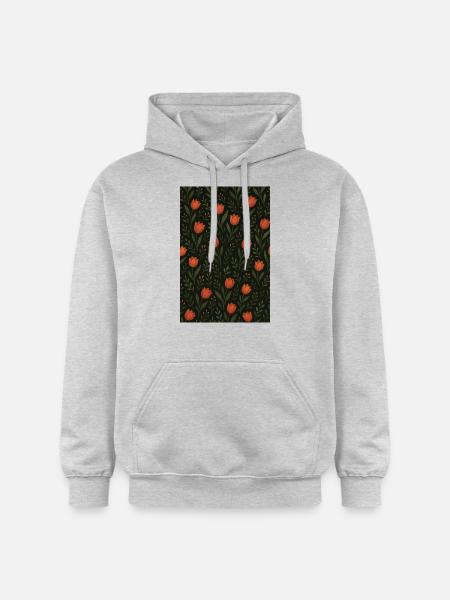 Tulip Pattern - Gildan Unisex Softstyle® Midweight Hoodie - light heather grey