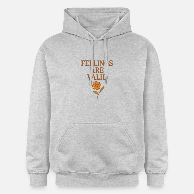 Les sentiments sont valables - Sweat à capuche Softstyle® Gildan Unisexe - gris clair chiné