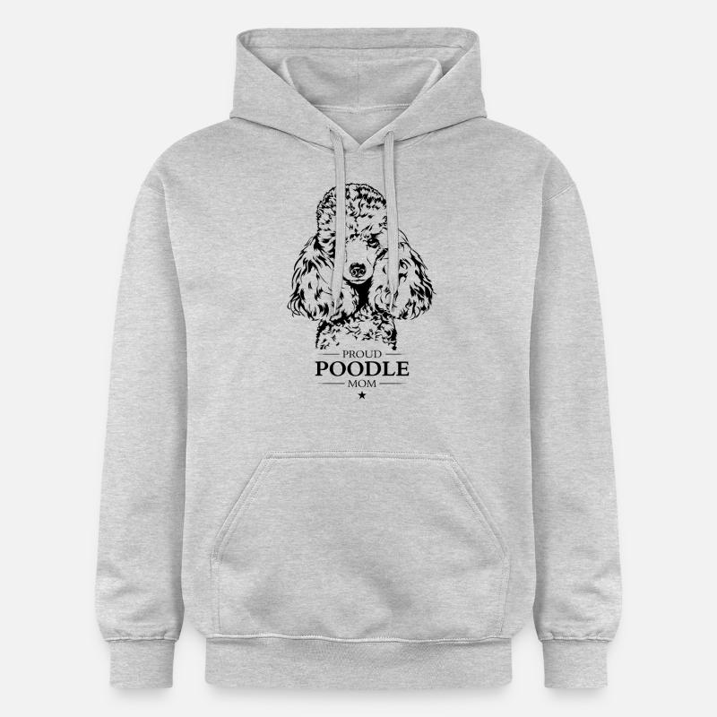 Caniche Maman Chien Caniche Wilsigns - Sweat à capuche Softstyle® Gildan Unisexe - gris clair chiné
