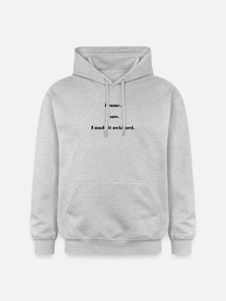 i cam i saw - Gildan Unisex Softstyle® Midweight Hoodie - Hellgrau meliert
