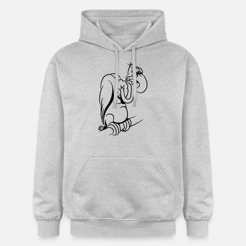 vautour drôle - Sweat à capuche Softstyle® Gildan Unisexe - gris clair chiné