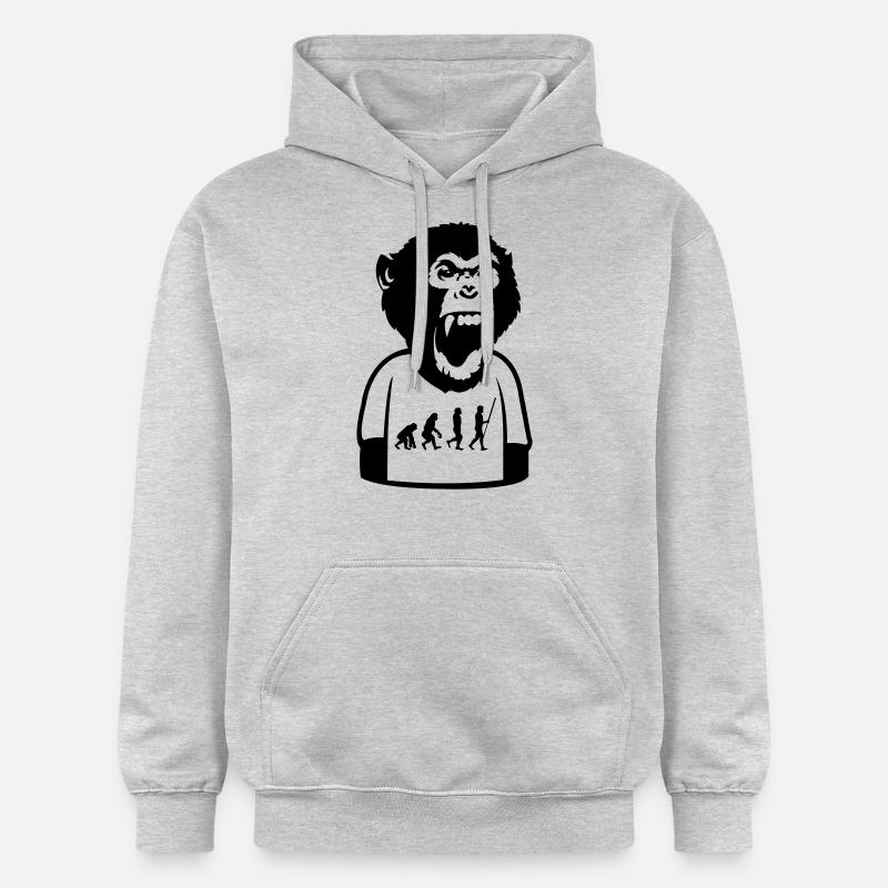 Monkey Evolution - Gildan Unisex Softstyle® Midweight Hoodie - light heather grey