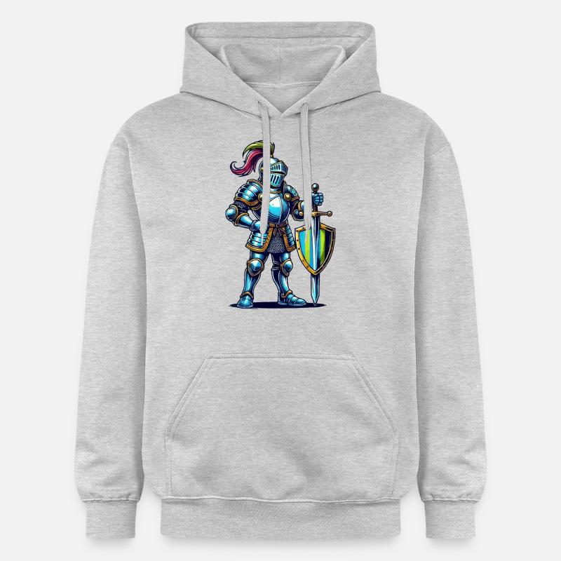 Bande dessinée Knight - Sweat à capuche Softstyle® Gildan Unisexe - gris clair chiné