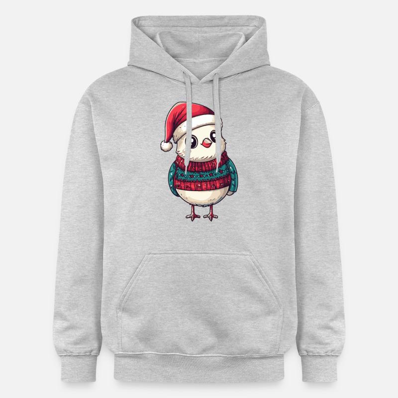 Colombe Oiseau Noël - Sweat à capuche Softstyle® Gildan Unisexe - gris clair chiné