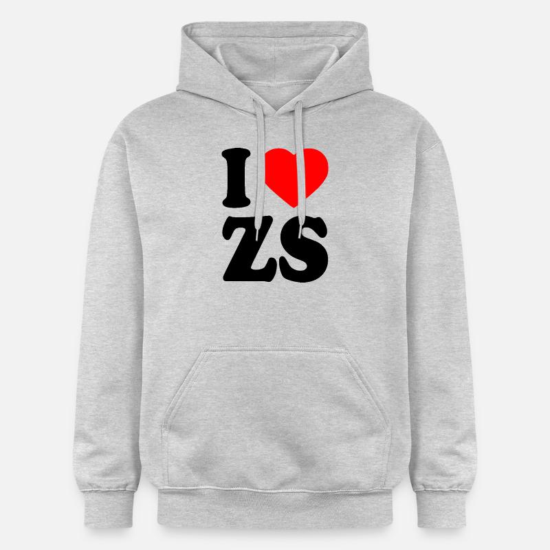 I love zs - Sweat à capuche Softstyle® Gildan Unisexe - gris clair chiné