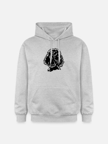 Pudel Kopf - Gildan Unisex Softstyle® Midweight Hoodie - Hellgrau meliert