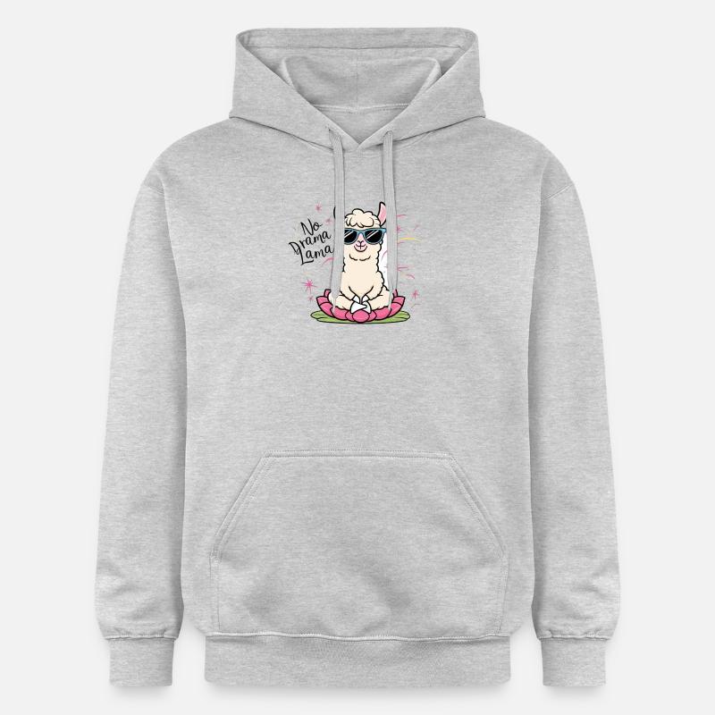 Pas de drame Lama - Sweat à capuche Softstyle® Gildan Unisexe - gris clair chiné