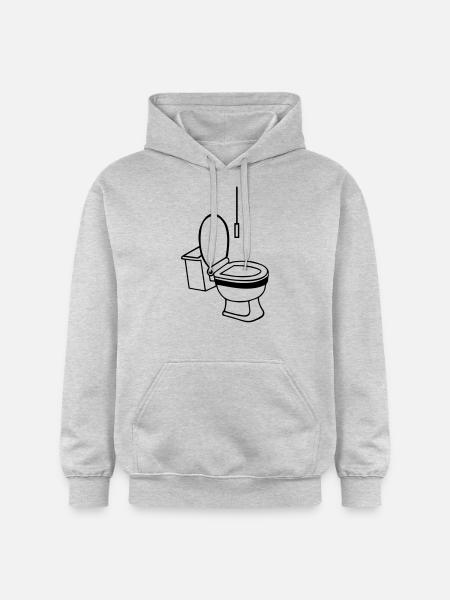 Toilette - Gildan Unisex Softstyle® Midweight Hoodie - Hellgrau meliert