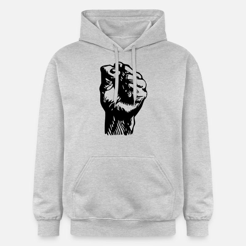 Révolution - Sweat à capuche Softstyle® Gildan Unisexe - gris clair chiné