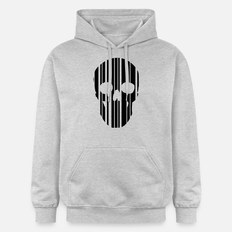 crâne de code à barres - Sweat à capuche Softstyle® Gildan Unisexe - gris clair chiné