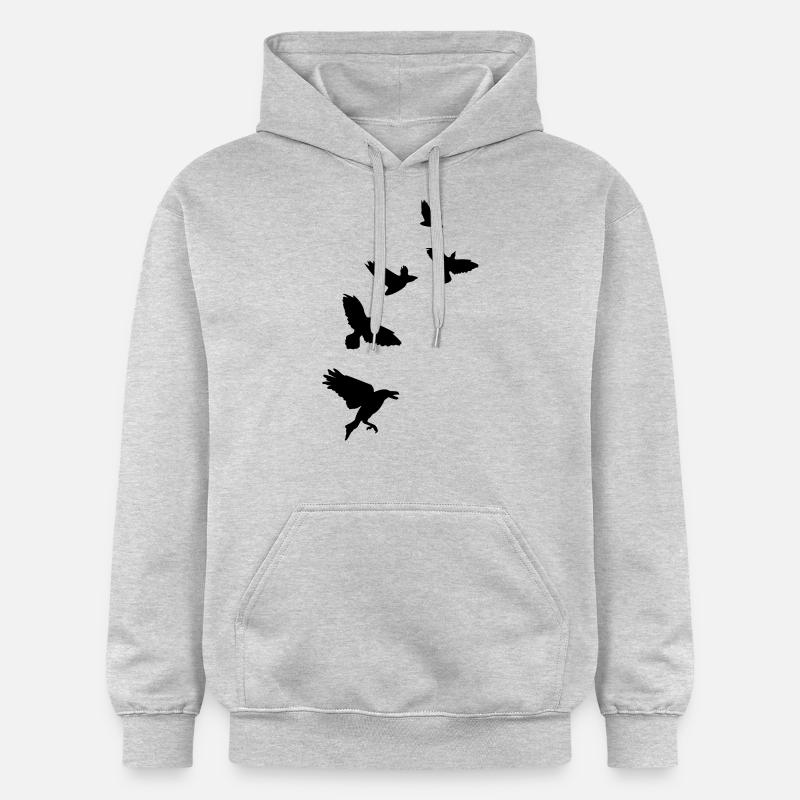 Corbeau - Sweat à capuche Softstyle® Gildan Unisexe - gris clair chiné
