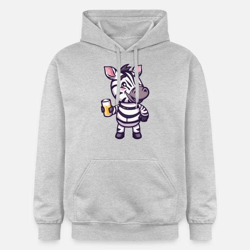 Zebra Bier Comic Party - Gildan Unisex Softstyle® Midweight Hoodie - Hellgrau meliert