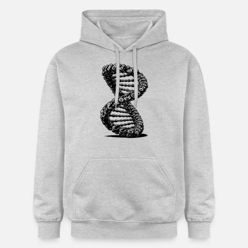Möbius Loop Chaînes courbes DNA - Sweat à capuche Softstyle® Gildan Unisexe - gris clair chiné