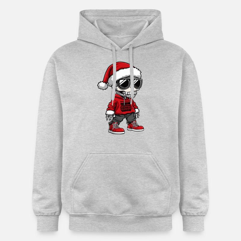 Squelette Noël Noël - Sweat à capuche Softstyle® Gildan Unisexe - gris clair chiné