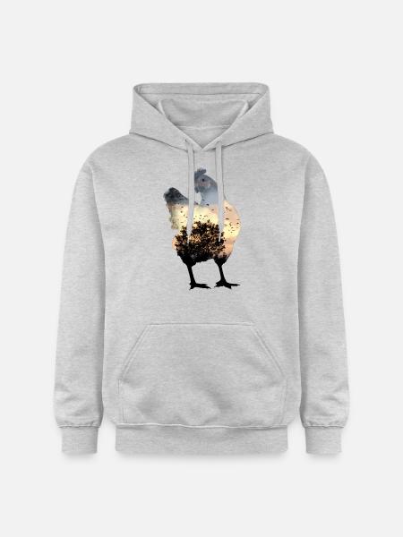 chicken - Gildan Unisex Softstyle® Midweight Hoodie - light heather grey