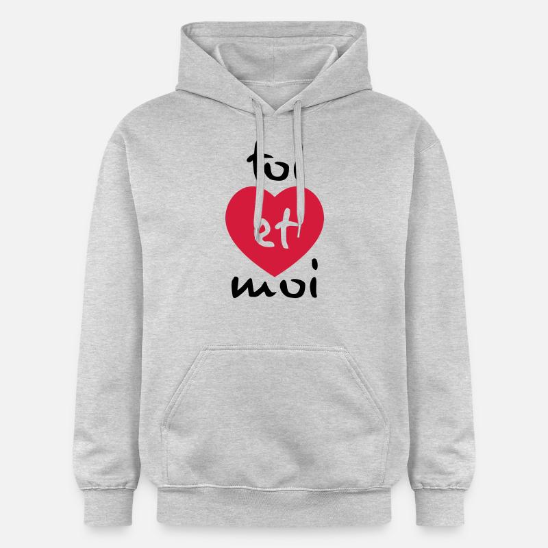 toi et moi - Sweat à capuche Softstyle® Gildan Unisexe - gris clair chiné