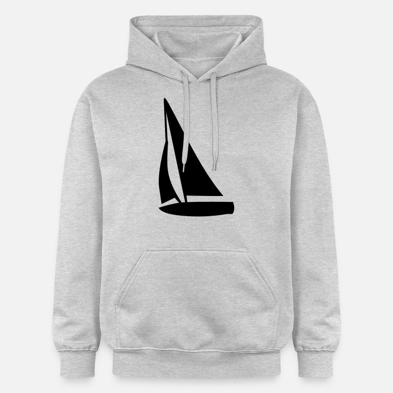 Segelboot - Gildan Unisex Softstyle® Midweight Hoodie - Hellgrau meliert