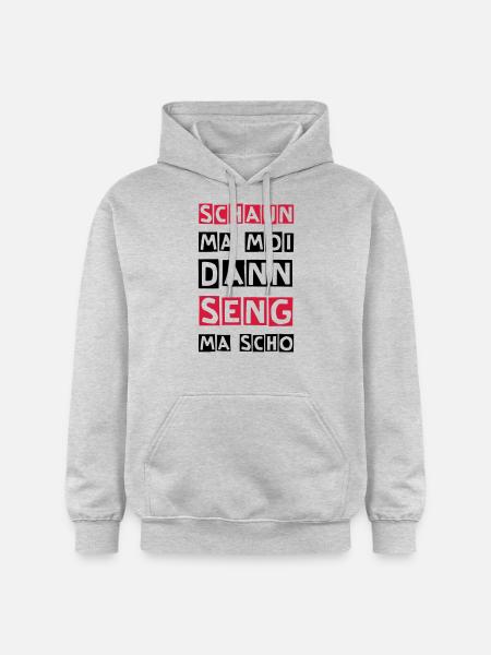schaun ma moi... - Gildan Unisex Softstyle® Midweight Hoodie - Hellgrau meliert