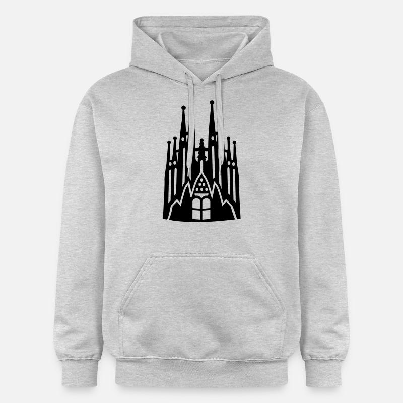 Barcelone - Sweat à capuche Softstyle® Gildan Unisexe - gris clair chiné