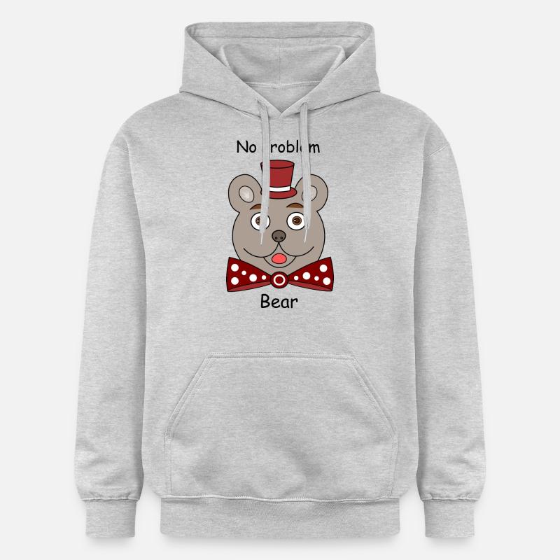 Pas de problème Bear - Sweat à capuche Softstyle® Gildan Unisexe - gris clair chiné