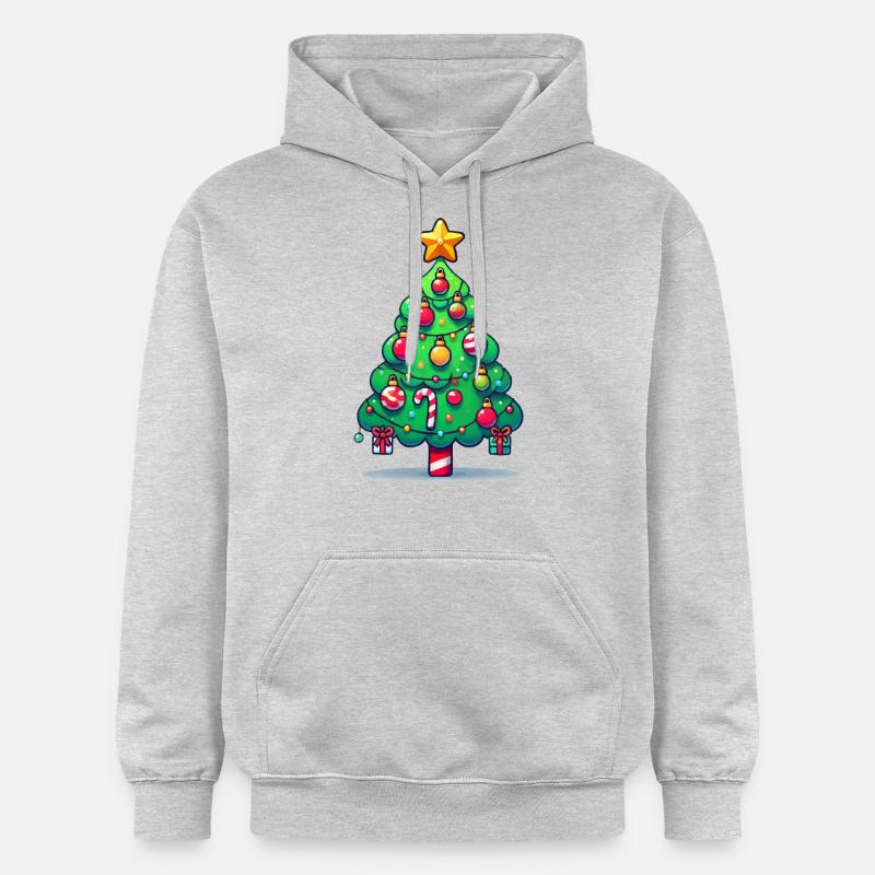 Arbre de Noël - Sweat à capuche Softstyle® Gildan Unisexe - gris clair chiné
