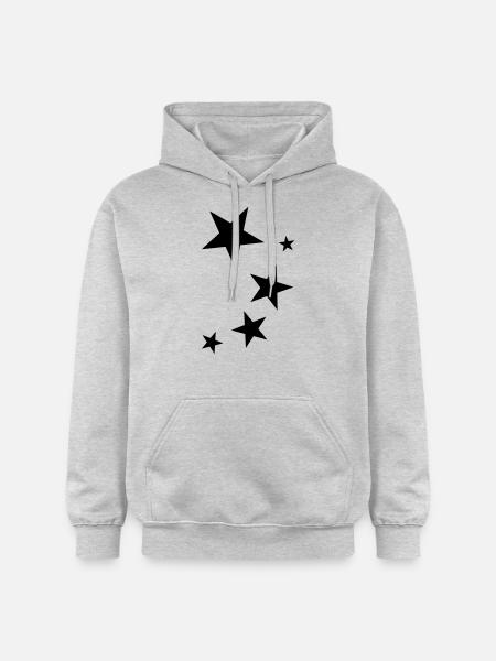 sterne - Gildan Unisex Softstyle® Midweight Hoodie - Hellgrau meliert