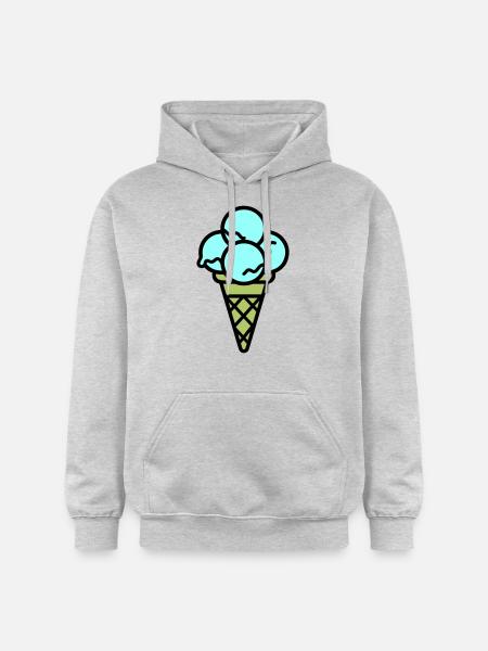 Eicreme Eis Lecker - Gildan Unisex Softstyle® Midweight Hoodie - Hellgrau meliert