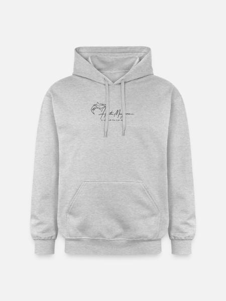 Logo lettering black - Gildan Unisex Softstyle® Midweight Hoodie - light heather grey
