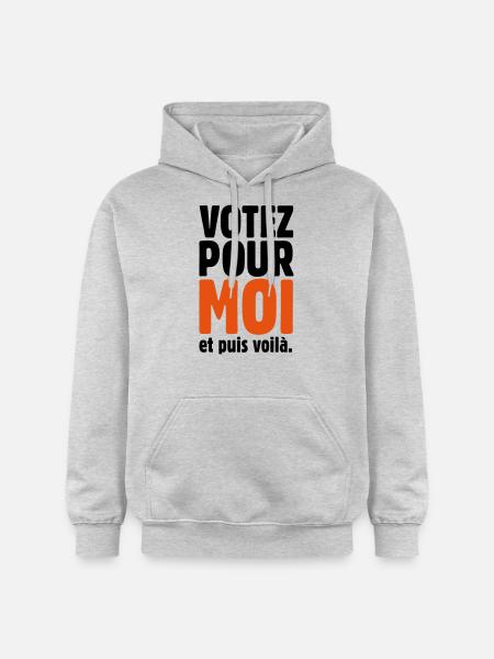 Votez pour moi ! - Sweat à capuche Softstyle® Gildan Unisexe - gris clair chiné