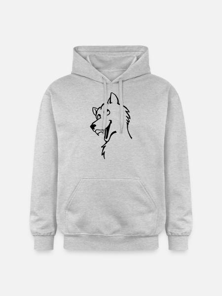 Wolf - Sweat à capuche Softstyle® Gildan Unisexe - gris clair chiné