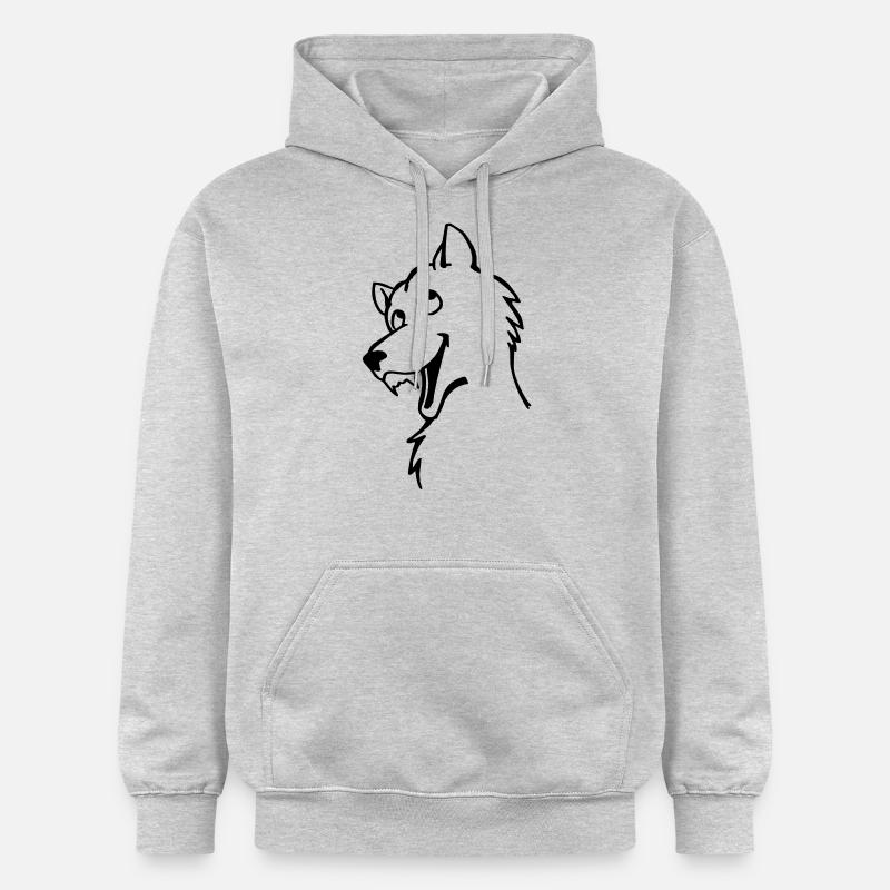Wolf - Sweat à capuche Softstyle® Gildan Unisexe - gris clair chiné