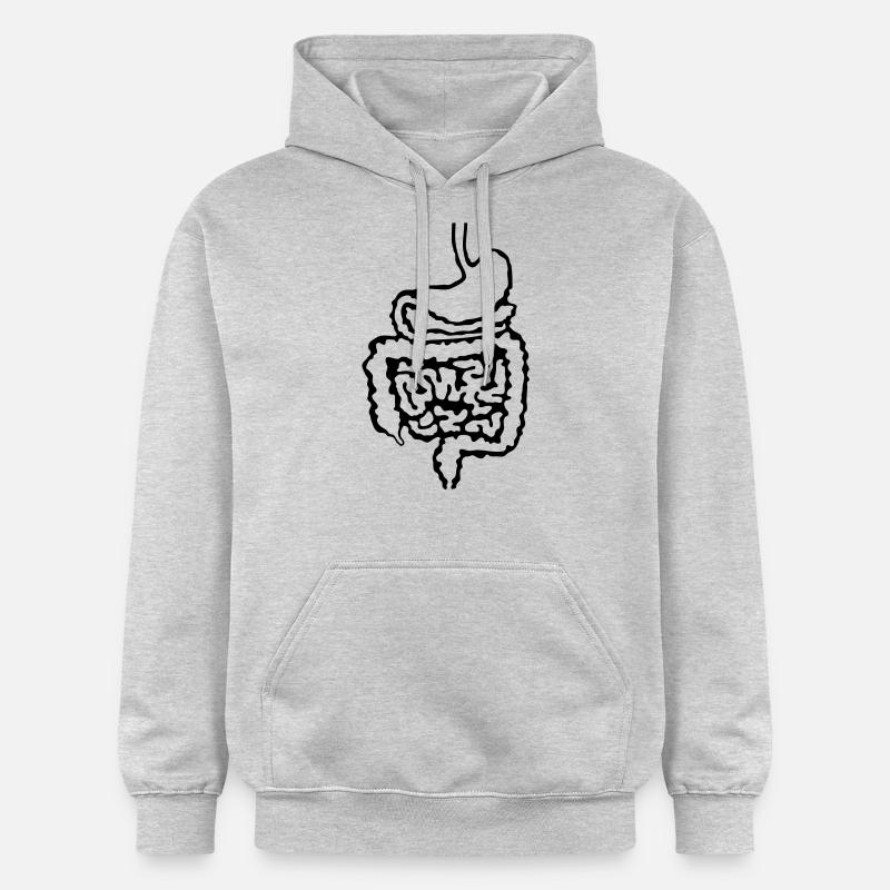 docteur_intestin_d1 - Sweat à capuche Softstyle® Gildan Unisexe - gris clair chiné