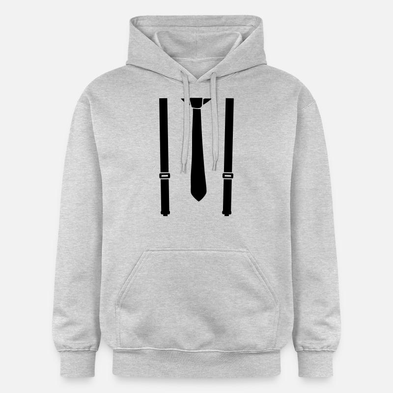 boss_krawatte_hosentraeger_f1 - Sweat à capuche Softstyle® Gildan Unisexe - gris clair chiné