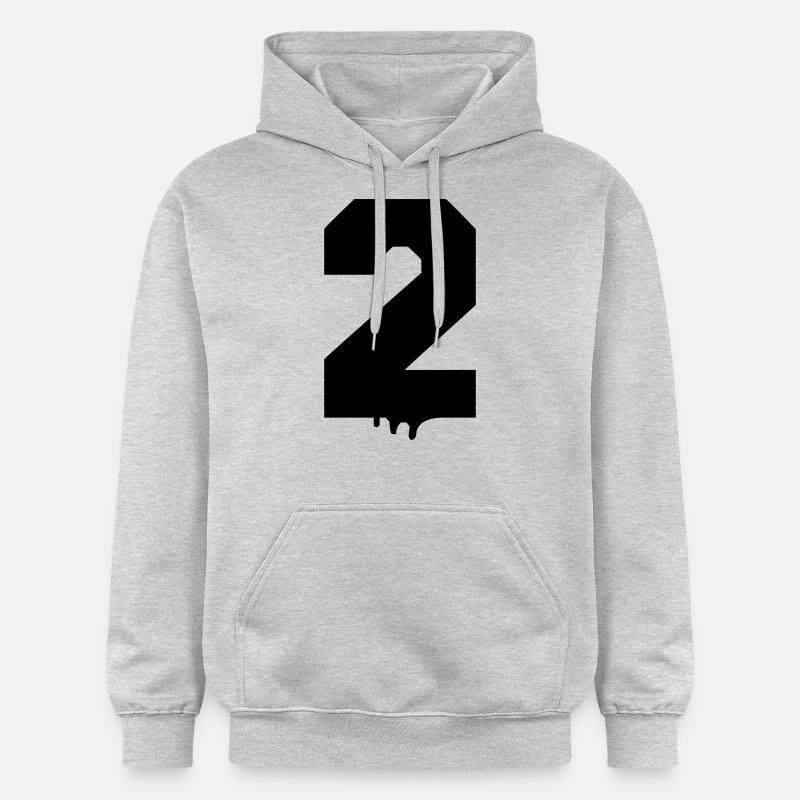 2 Numéros - Sweat à capuche Softstyle® Gildan Unisexe - gris clair chiné