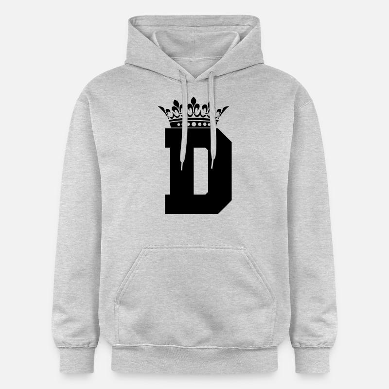 lettre D Couronne - Sweat à capuche Softstyle® Gildan Unisexe - gris clair chiné
