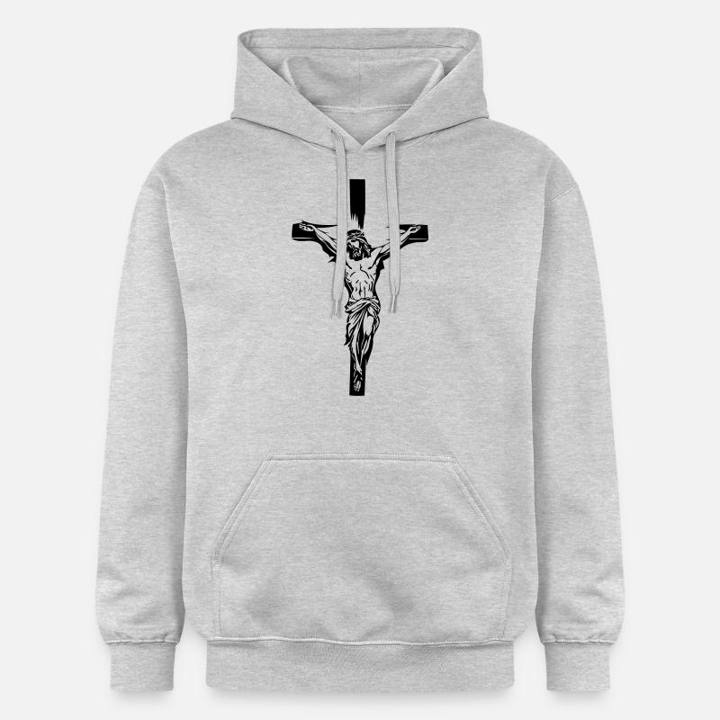 Jésus-Christ - Sweat à capuche Softstyle® Gildan Unisexe - gris clair chiné