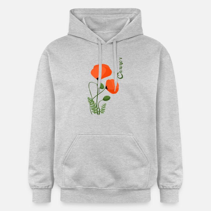 Fleur d’été - Sweat à capuche Softstyle® Gildan Unisexe - gris clair chiné